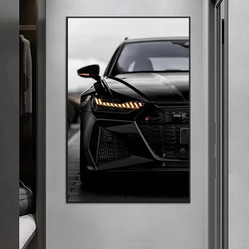 大型ブラックインダストリアルスタイルスポーツカーポスター高級 - Luxury Lifestyle Cars のレビューと価格