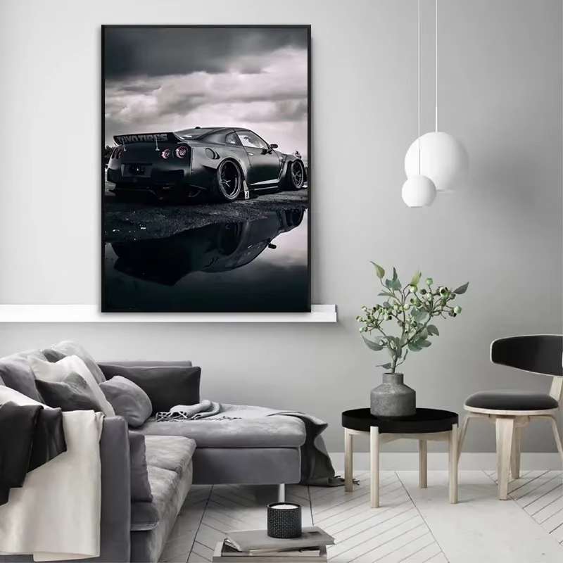 大型ブラックインダストリアルスタイルスポーツカーポスター高級 - Luxury Lifestyle Cars のレビューと価格