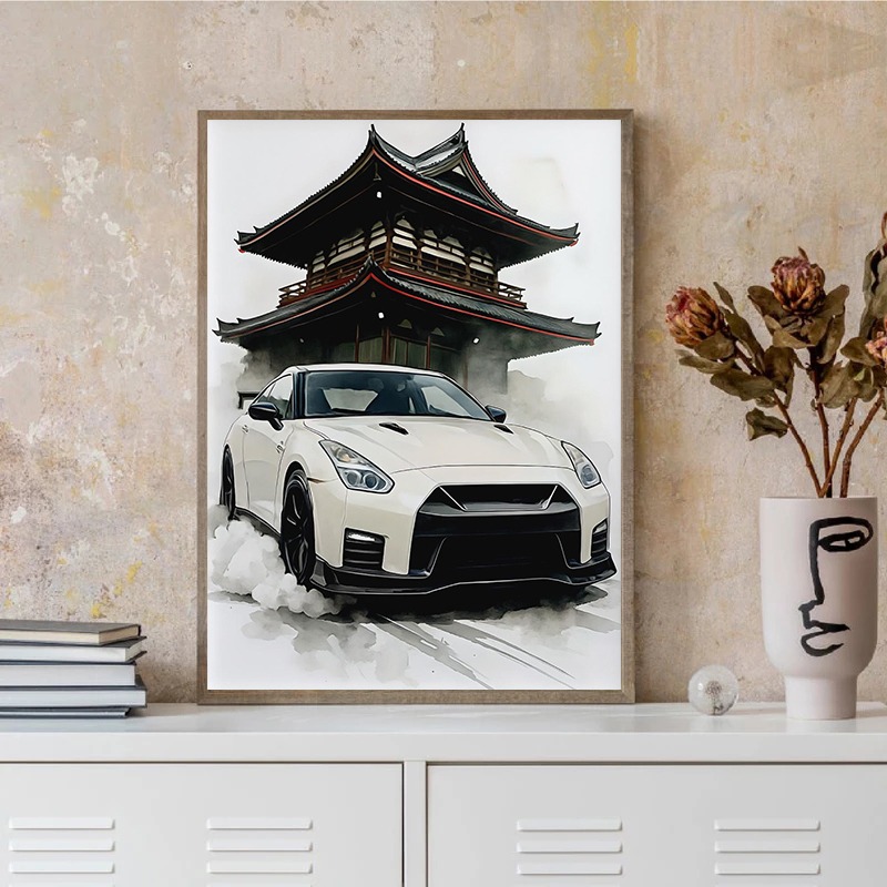 和風スーパーカー壁アートポスター現代自動車スカイラインプリン - Luxury Lifestyle Cars のレビューと価格