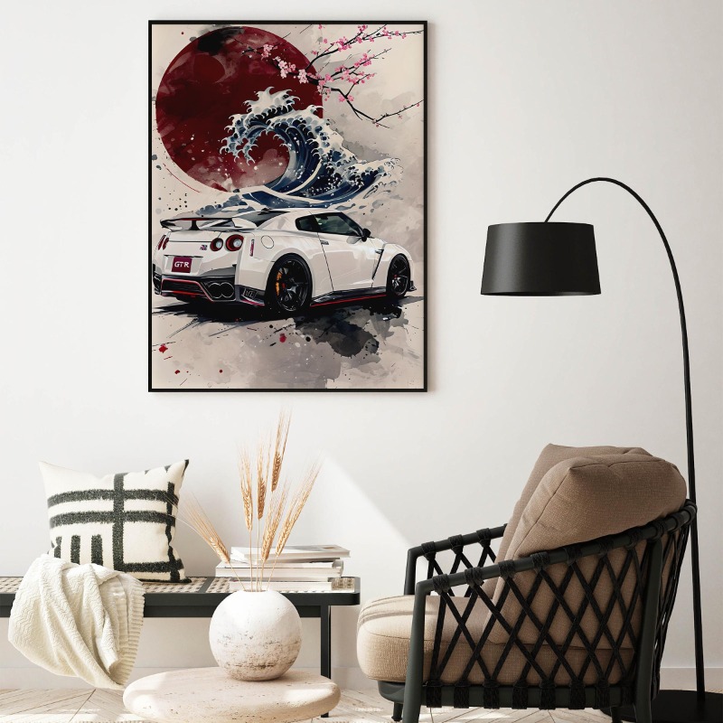 和風スーパーカー壁アートポスター現代自動車スカイラインプリン - Luxury Lifestyle Cars のレビューと価格