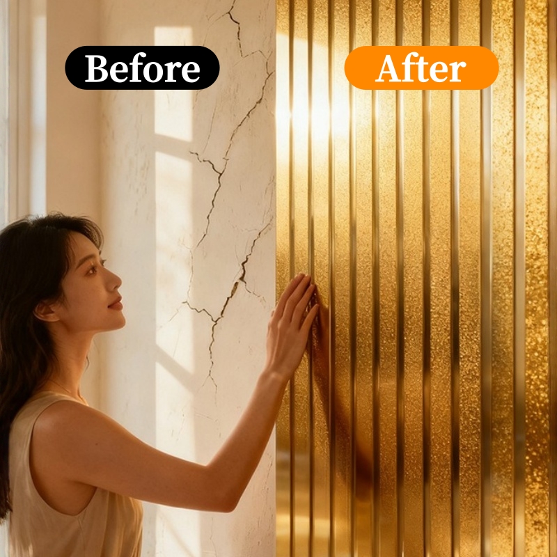 高級ゴールドストライプコンタクトペーパー、防水自己粘着壁紙、 - Luxury Lifestyle Wallpaper のレビューと価格