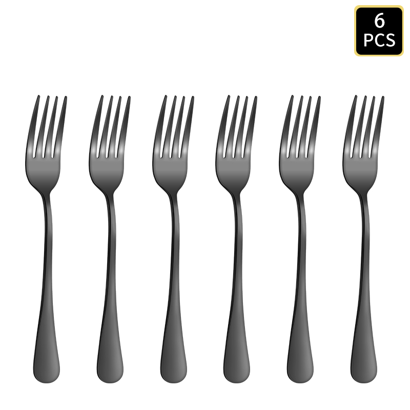 4/6/16/24個入り ブラックステンレス製カトラリー 1 - Gold Plated Cutlery のレビューと価格
