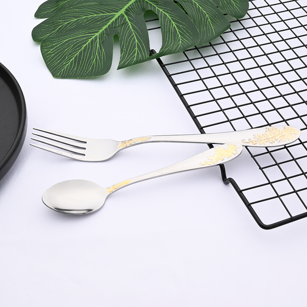 ヴィンテージウエスタン 8/32 個ゴールド食器カトラリーダ - Gold Plated Cutlery のレビューと価格