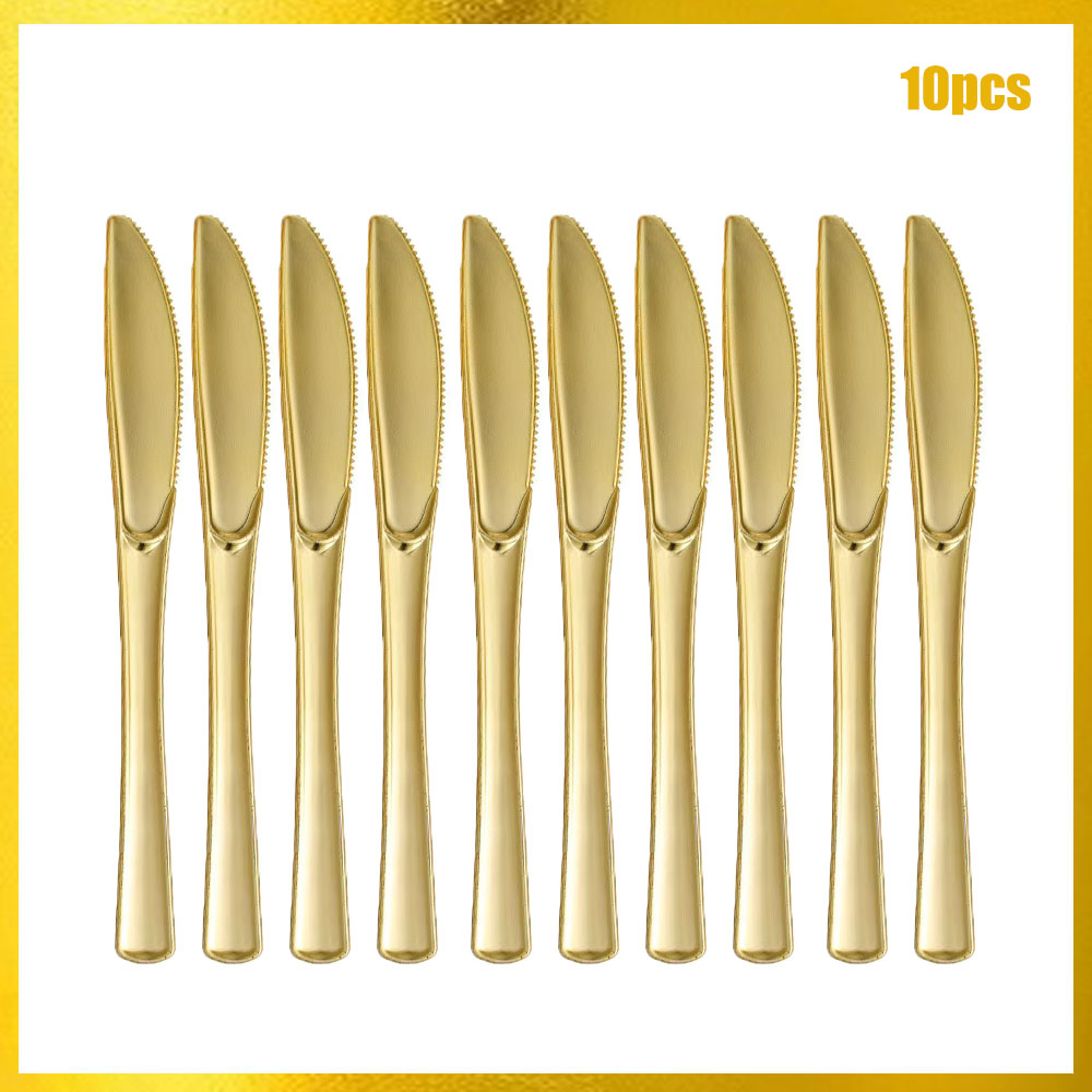 ローズゴールド使い捨てナイフ・フォーク・スプーンカトラリーセ - Gold Plated Cutlery のレビューと価格