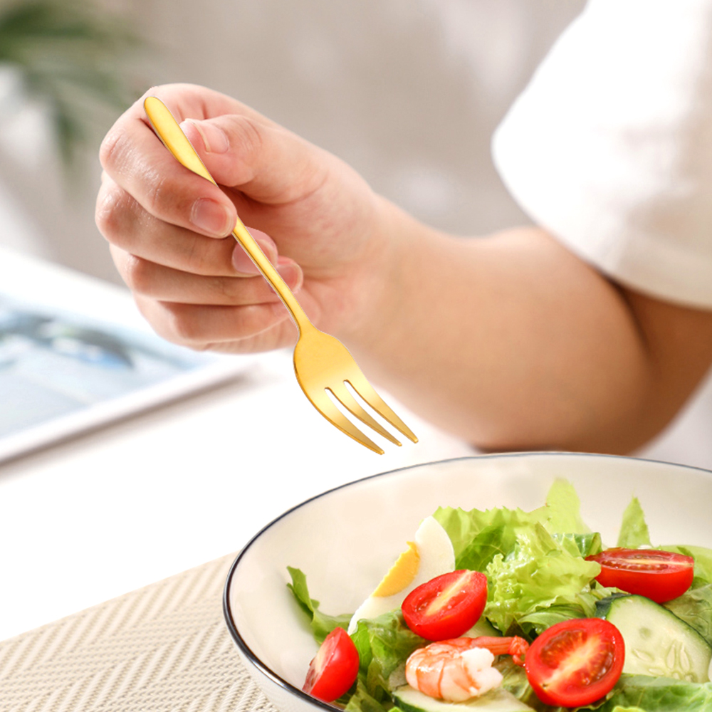 ステンレス製食器セット,お茶の角,フルーツフォーク,食器セッ - Gold Plated Cutlery のレビューと価格