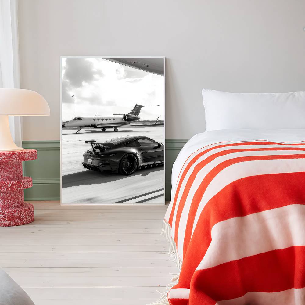 黒の高級スポーツカー高品質プリントとポスターHD品質ポスター - Luxury Lifestyle Wallpaper のレビューと価格